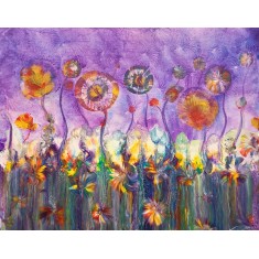 Mahira Ali, 20 x 30 Inch, Acrylic On Canvas. Abstract  Painting, AC-MAALI-002